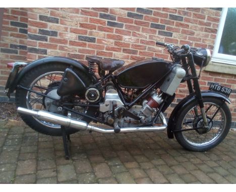 1947 Scott 596cc Flying Squirrel Registration no. HTB 538Frame no. 4754Engine no. DPY 4853Introduced in 1925, Scott's Flying 
