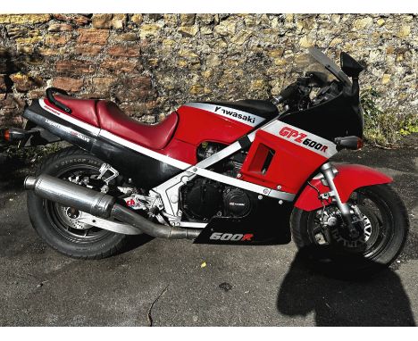 1986 Kawasaki GPZ600RRegistration no. C734 CCDFrame no. ZX600A030321Engine no. K2600AE-014634The Kawasaki GPZ600R marked a si
