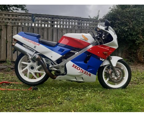 1988 Honda VFR400RRegistration no. E733 NHYFrame no. NC24-1013687Engine no. to be advisedFollowing the arrival of the VFR750R