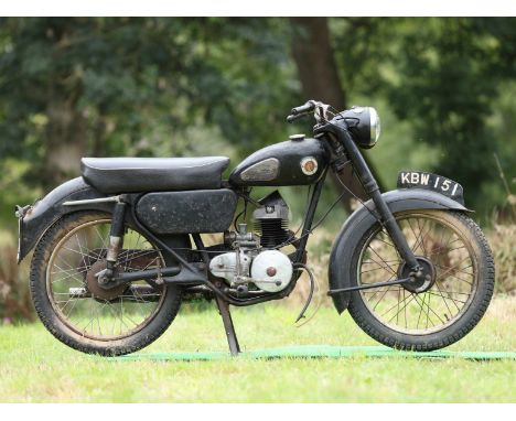 1955 Francis-Barnett 197cc FalconRegistration no. KBW 151Frame no. VM76093 (see text)Engine no. 367A 12120E (see text)First i