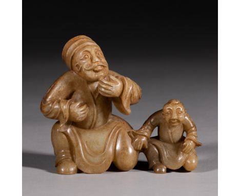 Hetian jade a noble man from Han dynasty    W：7.7cmH：6.4cmWeight：114g