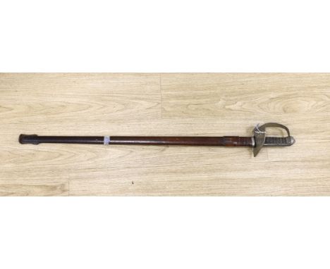 A George V officer's dress sword by Army &amp; Navy Stores Ltd., blade 83cm, within leather scabbard