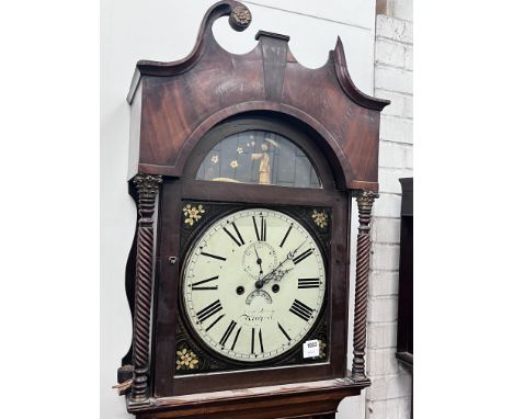 An early Victorian mahogany eight day longcase clock, marked Newport, height 227cm