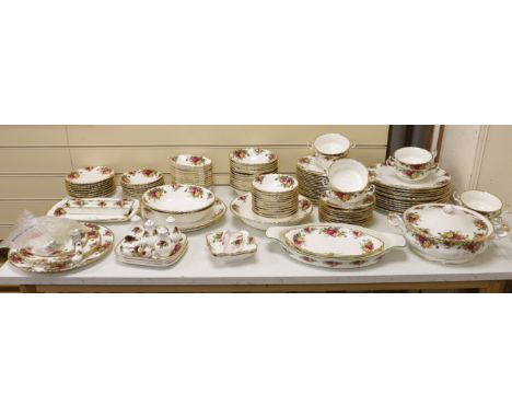 Royal Albert Old Country Roses, a large bone china service for twelve-place setting, and related accessories telephone, wall 