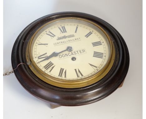 A railway-style clock and a BR hand lamp with burner and 2 signs: BR(W) Goring and Streatley enamel station totem, 91cm long,