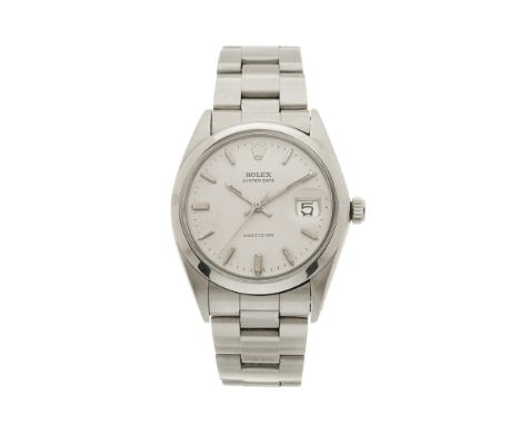 Rolex, a stainless steel Oysterdate Precision bracelet watch, circa 1969, reference 6694, signed manual wind movement, serial