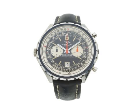 Breitling, a stainless steel Navitimer Chrono-Matic chronograph wrist watch, reference 1806, signed automatic movement with q