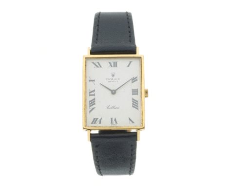 Rolex, a rare 18ct gold Cellini wrist watch, reference 3999, signed manual wind movement calibre 1600, case numbered 455, imp
