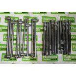 10x 10 inch extension bars - 1/2 inch drive, 9x 1/2 inch sliding T handle socket wrenches