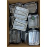 60x British Army pan mess tins - mixed sizes