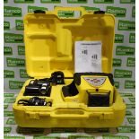 Leica Rugby 200 universal construction laser level with 2x Rod-Eye Mini receivers & battery pack