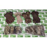 50x pairs of various gloves, mittens & cold weather gloves - mixed sizes