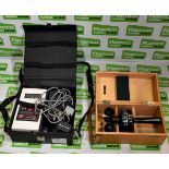 MO Hand Anemometer with wooden case & Kolectric Ltd Micro Covermeter with accessories and case