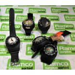 5x Dive compasses - mixed - may need repair