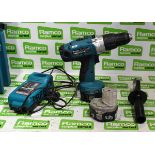 Makita MXT 8434D cordless drill, charger, 2x batteries and case