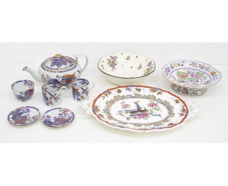 Small quantity of Spode tobacco leaf wares and similar pieces (Q)19th Centuryvarious sizeschips, cracks, some re attached, st