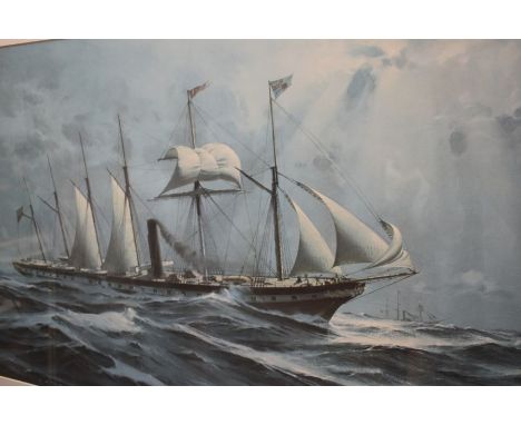 Print of SS Great Britain in frameSize: approx. 46cm x 70cm.