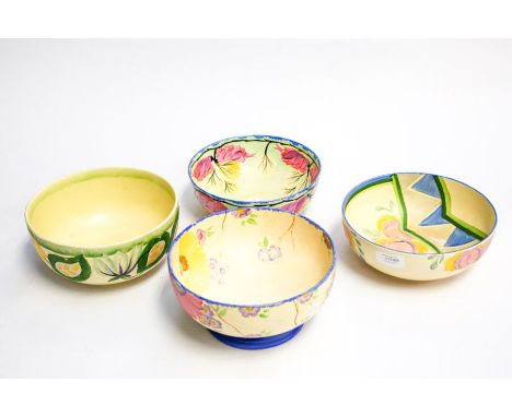 A collection of four Hancock &amp; Sons ivory ware hand painted bowls&nbsp;