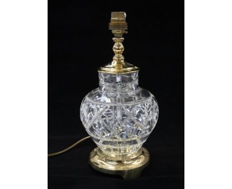 Waterford cut glass table lamp