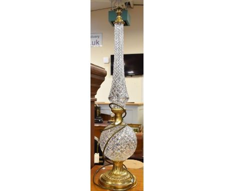 Large contemporary crystal lamp, height approx 90cm&nbsp;