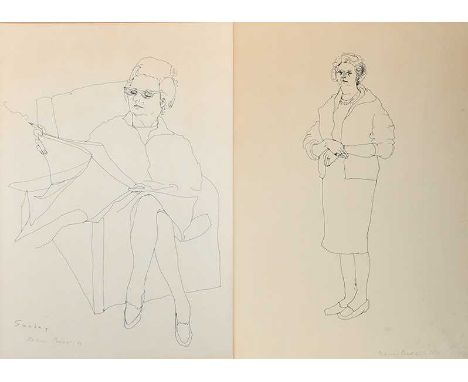 Φ Patrick Procktor RA (1936-2003)Sunday; Portrait study of a lady standingTwo, the former signed, inscribed and dated Sunday/