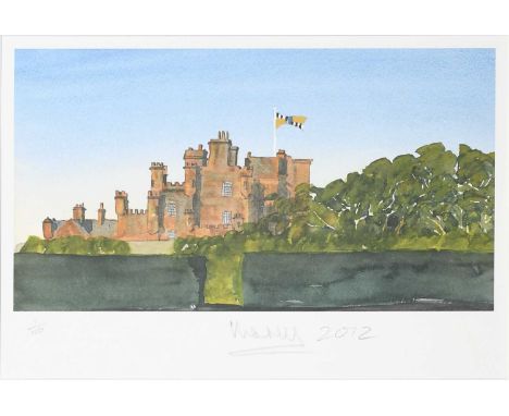 Φ HM King Charles III (b.1948)The Castle of MeySigned, dated and numbered 1/100 Charles 2012 (in pencil to margin)Reproductio