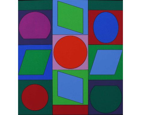 Φ Victor Vasarely (Hungarian/French 1906-1997)ZaphirSigned and numbered FV 18/50 Vasarely (in pencil to margin)Screenprint32.