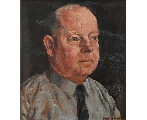 Φ Paul Lucien Dessau (1909-1999)Portrait of a gentlemanSigned and dated PAUL DESSAU 72 (lower right)Oil on board41.2 x 37.3cm
