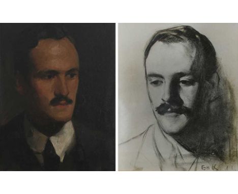 Φ Eric Kennington RA (1888-1960)Portrait of Kenneth Struthers (1887-1916), the artist's brother-in-law, bust-lengthInscribed 