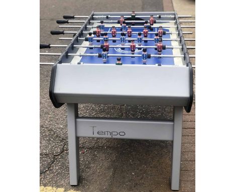 TABLE FOOTBALL, Tempo Competition model supplied by 'SAM', 110cm D x 140cm W x 84cm H. 