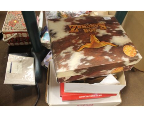 A BOXED PAIR OF JOE SANCHEZ COWBOY BOOTS SIZE 4, , OTHER BOOTS, NECKERCHIEFS, TEXTILES ETC.