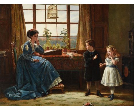 George Goodwin Kilburne (British 1839-1924)The Introduction Oil on canvas 54 x 71cm (21¼ x 27¾ in.)Provenance:Sale, Christie'
