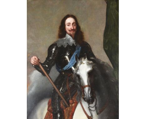 Circle of Sir Anthony van Dyck (Flemish 1599-1641)Charles I on horsebackOil on canvas139 x 107.5cm (54½ x 42¼ in.)Provenance: