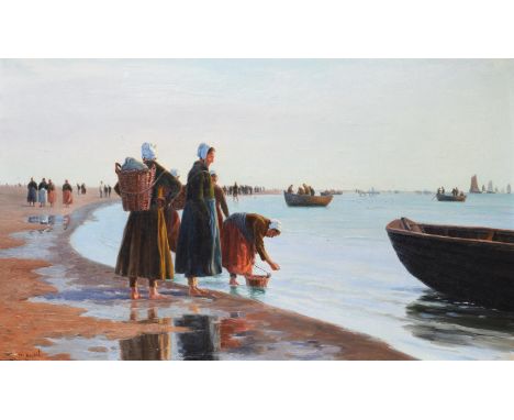  Charles Emmanuel Joseph Roussel (French 1861-1936)Femmes de PecheursOil on canvasSigned, indistinctly inscribed, and dated 1