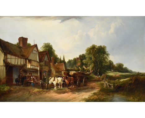 William Shayer Senior (British 1787-1879) and Edward Charles Williams (British 1807-1881)The Timber WagonOil on canvasSigned 