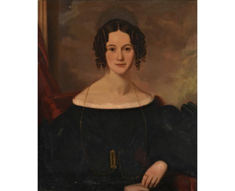 British School (19th century)Portrait of a ladyOil on canvas76 x 63cm (29¾ x 24¾ in.)UnframedCondition Report: The canvas has