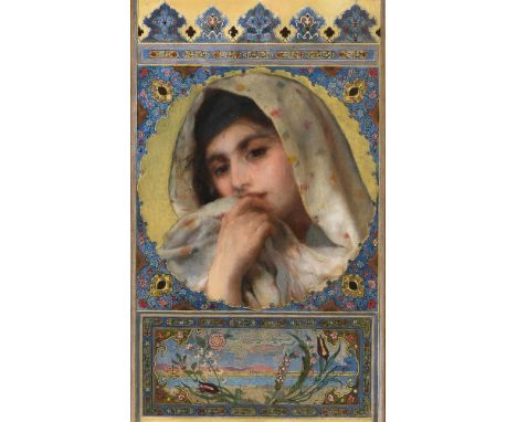 Paul Alexandre Alfred Leroy (French 1860-1942)An Oriental beautyOil on panelSigned (centre right)40 x 25cm (15½ x 9¾ in.)Prov
