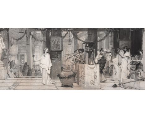 After Sir Lawrence Alma Tadema (1836-1912)The Vintage Festival, Ancient RomeEngraving by Auguste Blanchard, published by Pilg