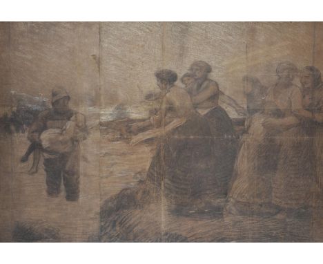 Circle of Winslow Homer (American 1836-1910)The rescueBlack and white chalks on buff paper68 x 100cm (26¾ x 39¼ in.)In 1881 t