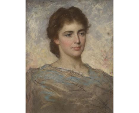 Eastman Johnson (American 1824-1906)Portrait of Julia May AppletonPastel55 x 45cm (21½ x 17½ in.)Provenance:Property of a dec