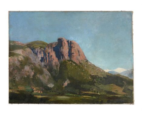 Sir Oswald Birley (British 1880-1952)Corsican landscape Oil on canvasSigned, inscribed, and dated 1920 (lower right)46 x 61cm