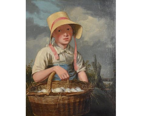 Thomas Sword Good (British 1789-1872)The egg sellerOil on panel25.5 x 19cm (10 x 7¼ in.)Traditionally identified as a portrai