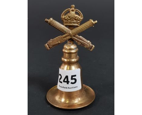 WW1 BRITISH ARMY MACHINE GUN CORPS TRENCH ART CANDLE SNUFFER/PAPERWEIGHT