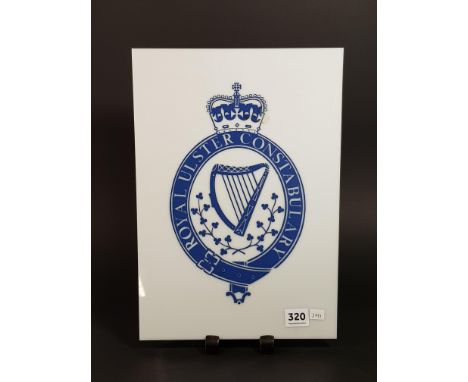 ROYAL ULSTER CONSTABULARY PERSPEX INSERT FOR STATION LIGHT