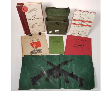 LOT OF BRITISH ARMY MANUALS, LEAFLETS AND RARE 58 PATTERN POUCH