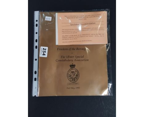 ULSTER SPECIAL CONSTABULARY ASSOCIATION FREEDOM OF THE BOROUGH OF CASTLEREAGH PROGRAMME