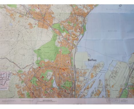 1995 BRITISH ARMY/RUC MAP OF BELFAST