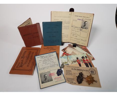 COLLECTION OF DOCUMENTS, BADGES AND MEDALS TO R. BENNETT AND C.BENNETT TO INCLUDE SILVER ULSTER SPECIAL CONSTABULARY B CLASS 