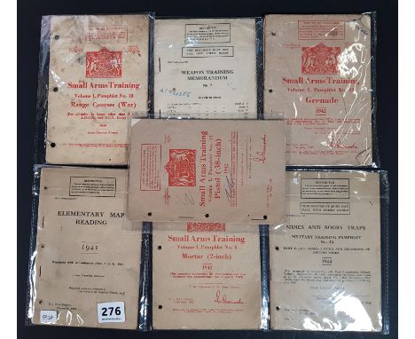 WW2 BRITISH ARMY TRAINING PAMPHLET NO.7, NO.40, NO.18, NO.11, NO.13 AND ONE OTHER 