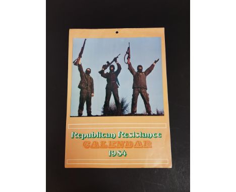 NEVER USED IRISH REPUBLICAN ARMY RESISTANCE CALENDAR 1984 WHICH MARKS THE DATES REPUBLICANS WERE KILLED
